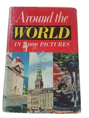 Vintage 1958 B/W Travel Photography Book - Around the World in 2000 Pictures